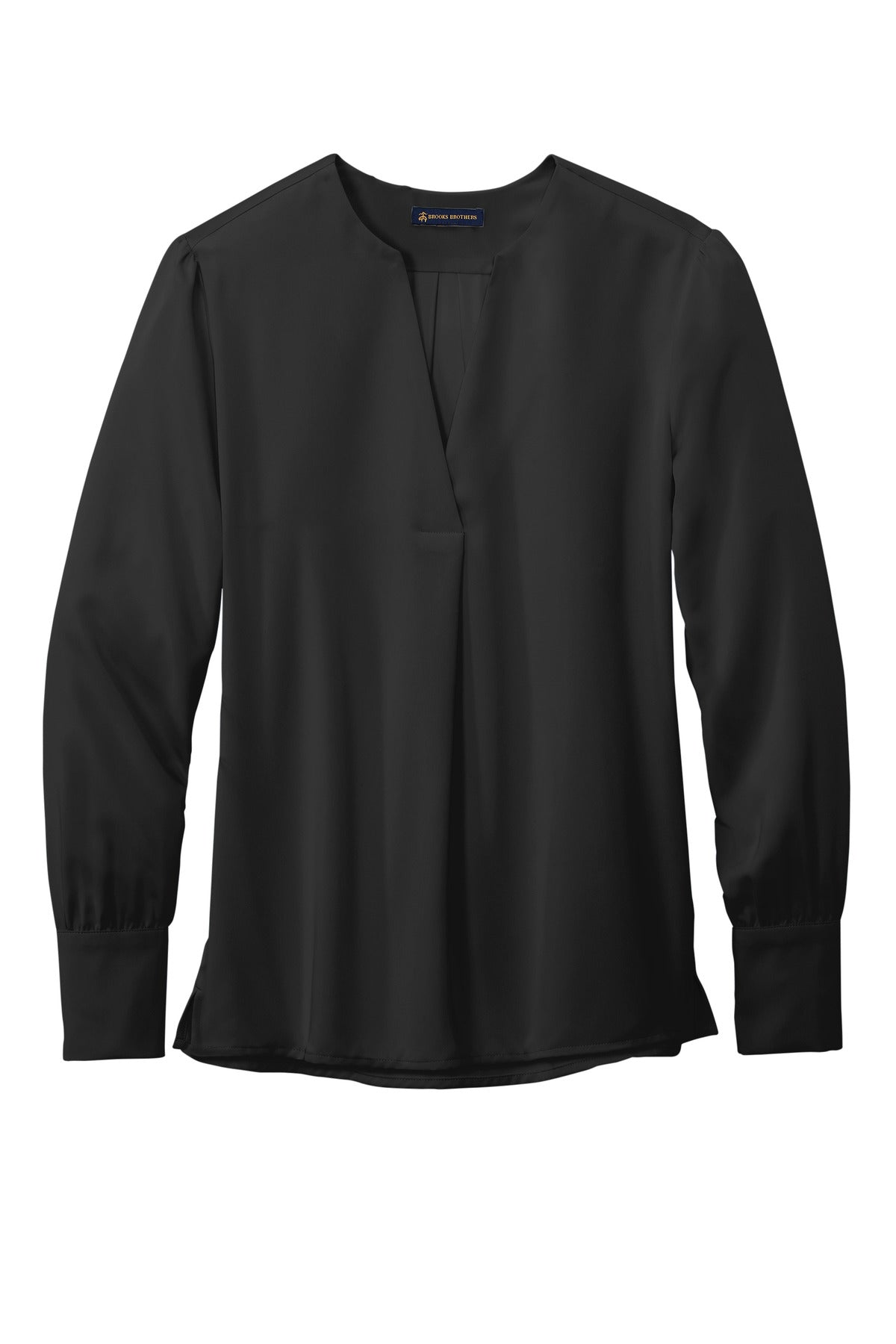 Ladies Open-Neck Satin Blouse
