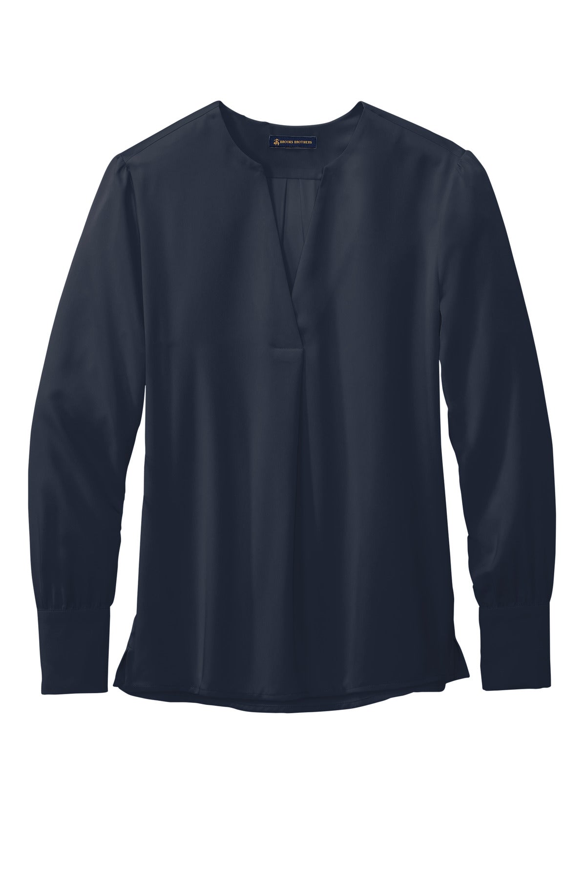 Ladies Open-Neck Satin Blouse