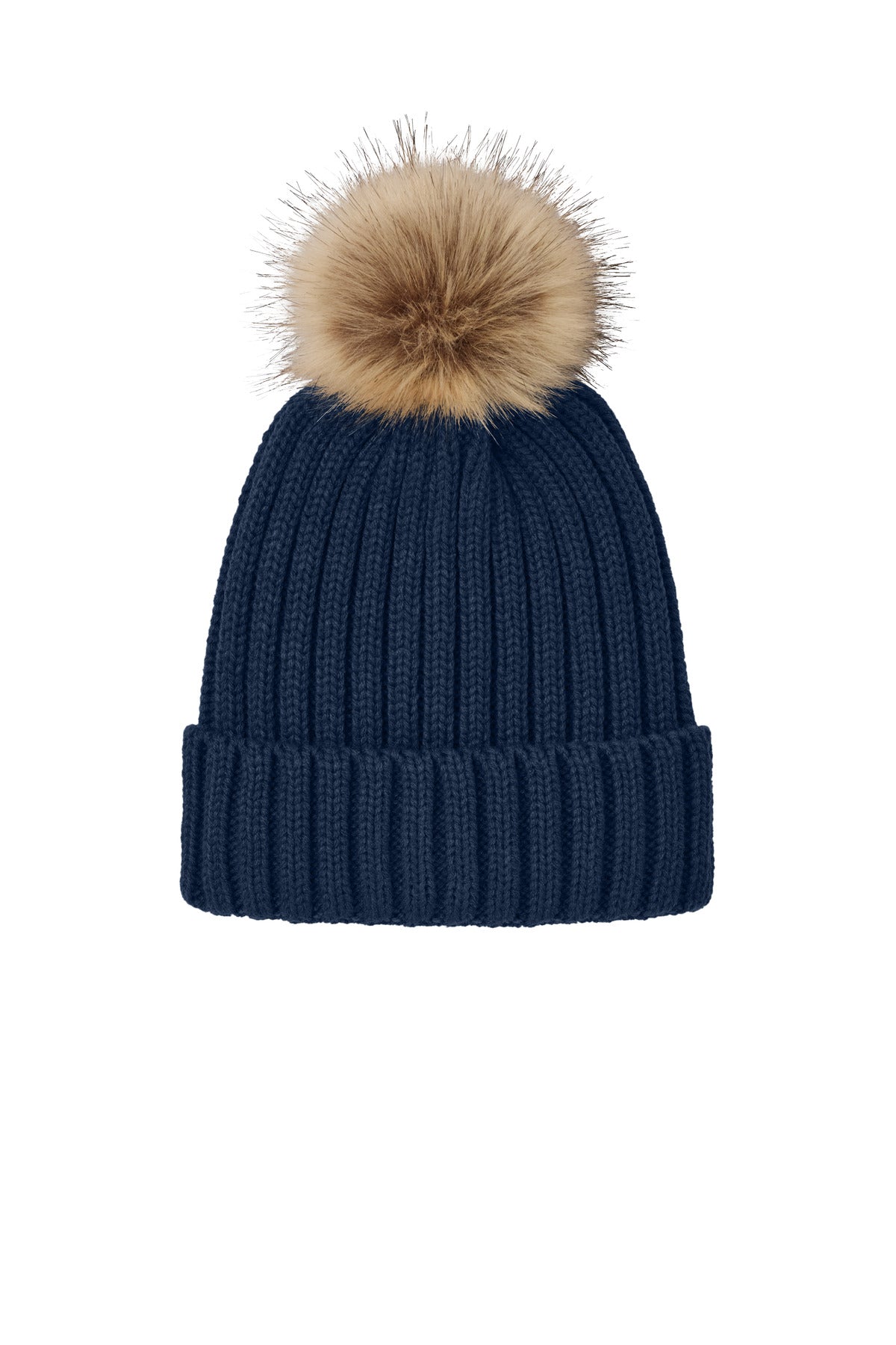 Faux Fur Pom Beanie