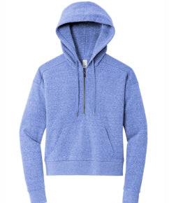 Ladie Perfect Tri-Blend Fleece Lightweight 1/2 Zip Pullover