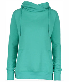 Ladies Funnel Neck Hooded Sweatshirt
