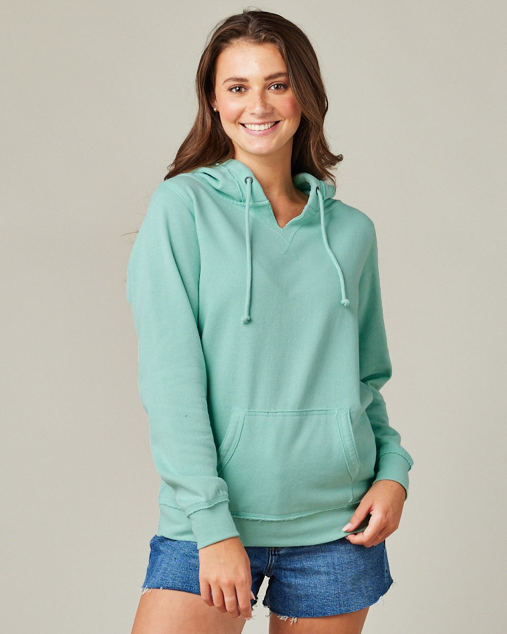Ladies V-Notch Hooded Sweatshirt