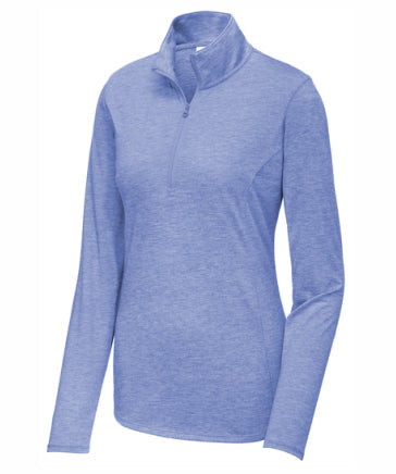 Ladies Tri-Blend Wicking 1/4-Zip Pullover