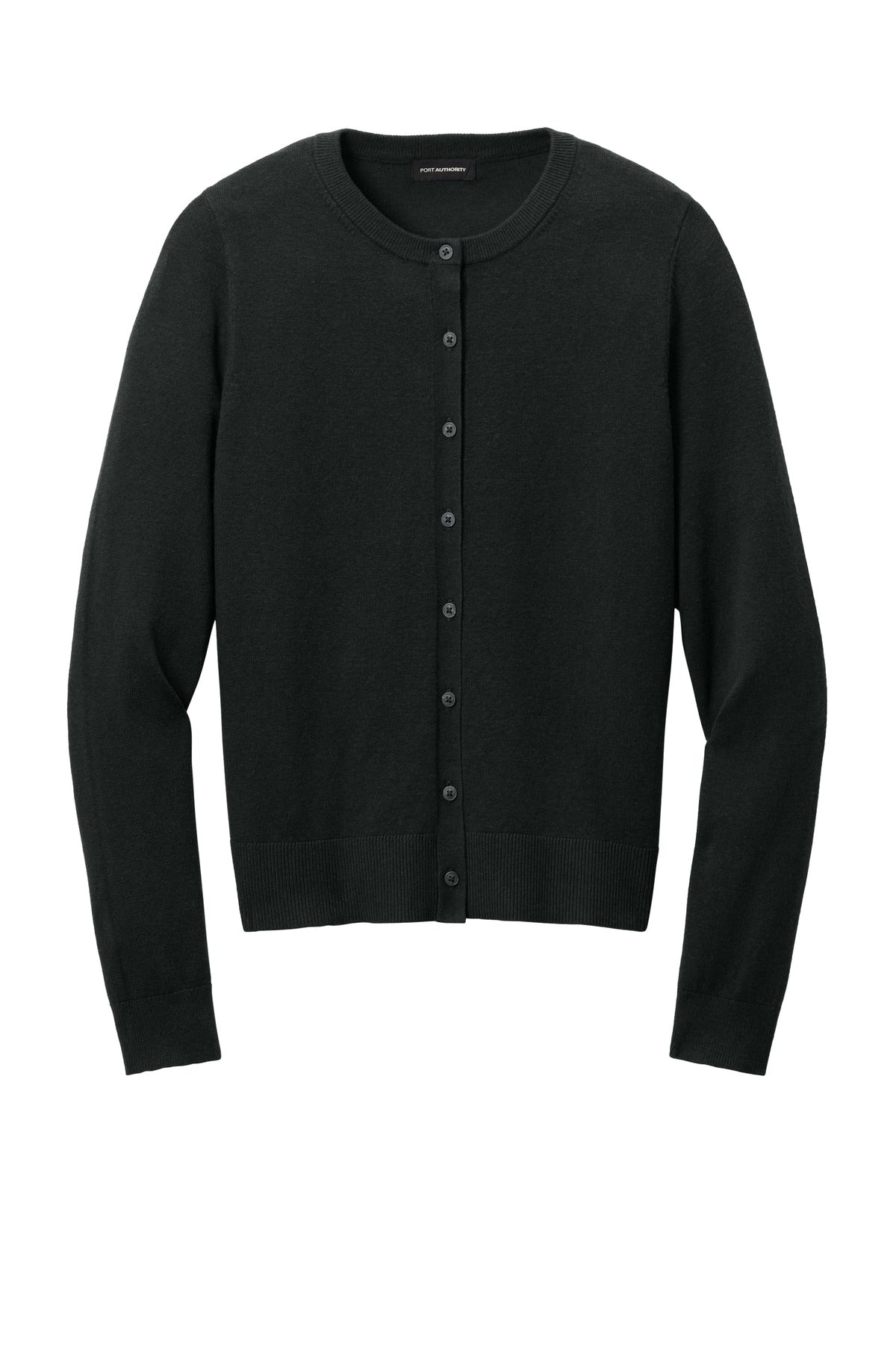 Ladies Easy Care Crewneck Cardigan Sweater