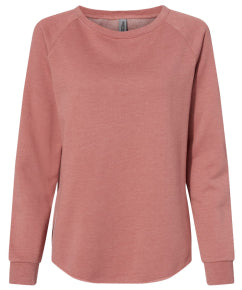Ladies Wave Wash Crewneck Sweatshirt
