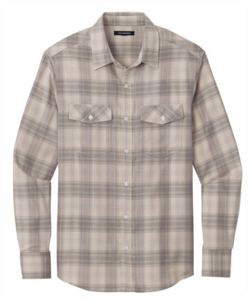 Ombre Plaid Long Sleeve Shirt