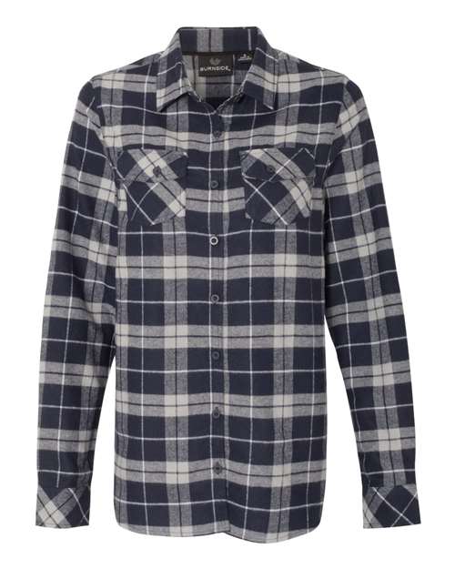 Ladies Long Sleeve Plaid Flannel Shirt