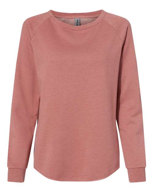 Ladies Wave Wash Crewneck Sweatshirt