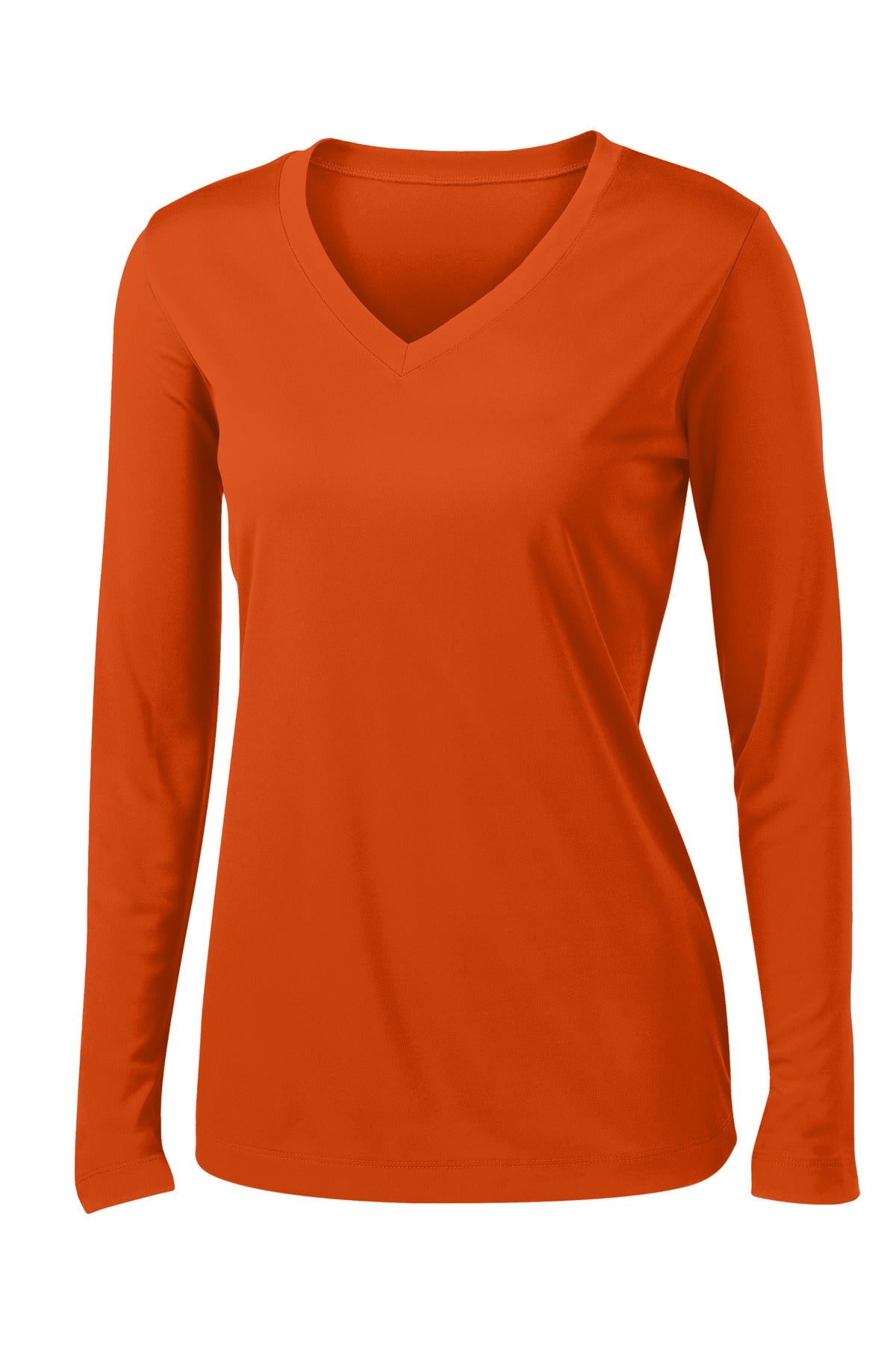 Ladies Long Sleeve V-Neck Performance T-shirt