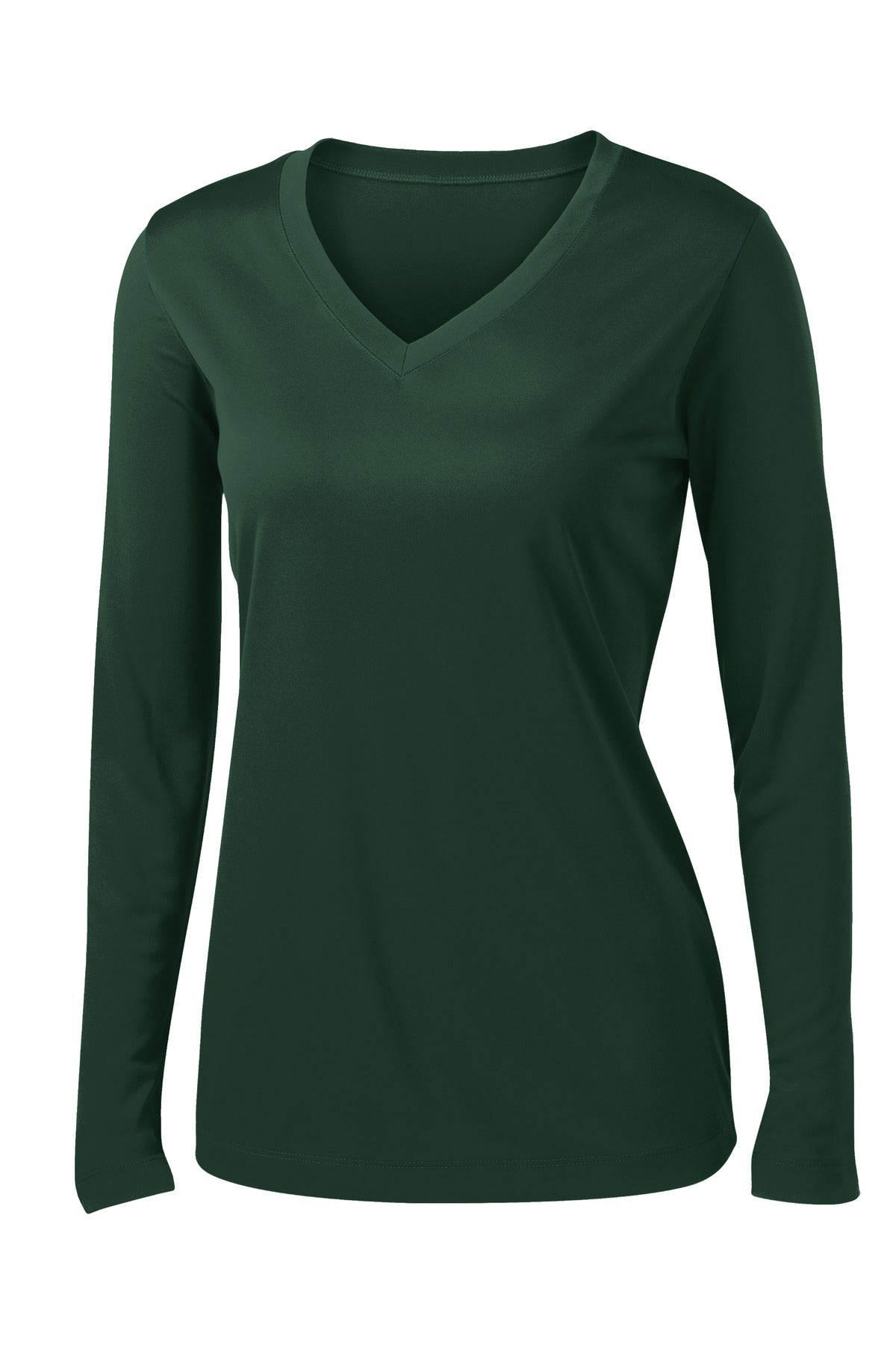 Ladies Long Sleeve V-Neck Performance T-shirt
