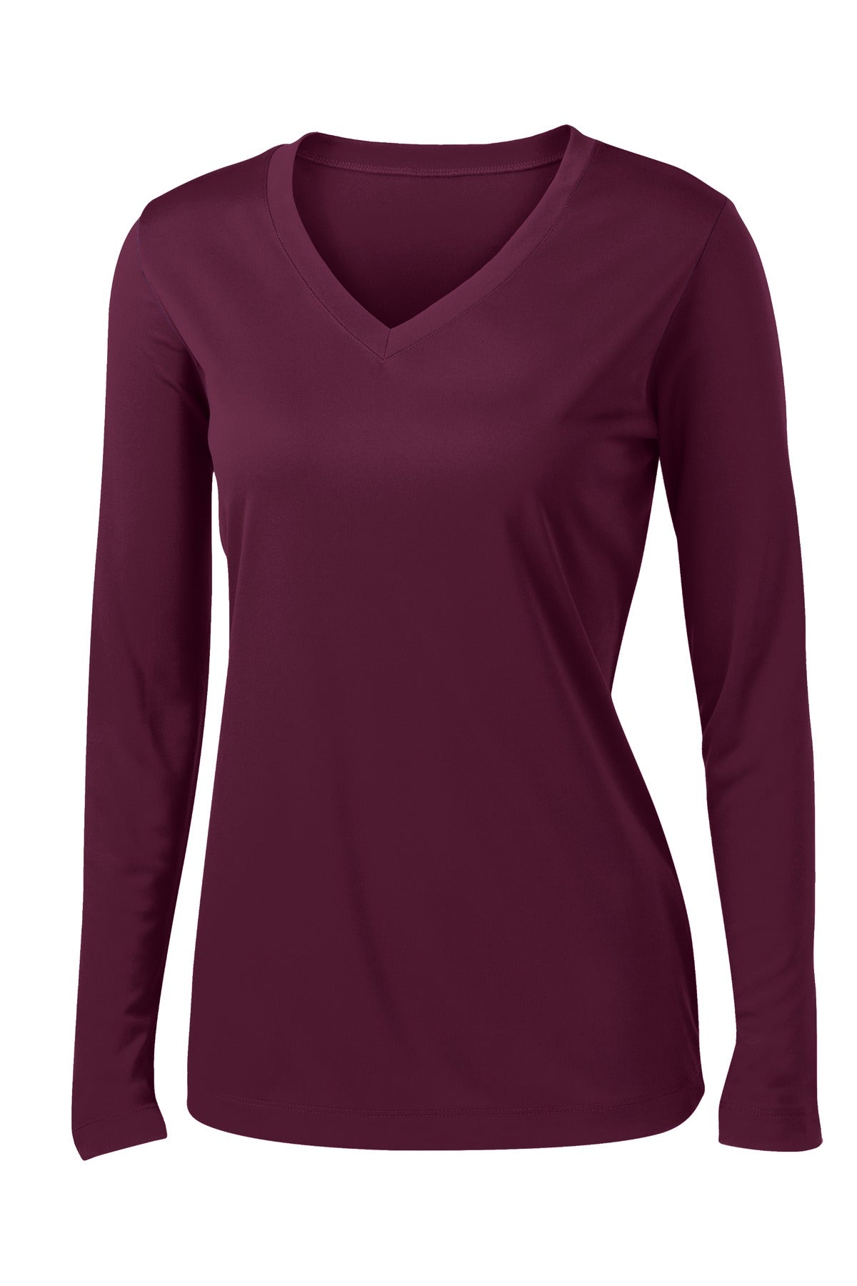Ladies Long Sleeve V-Neck Performance T-shirt
