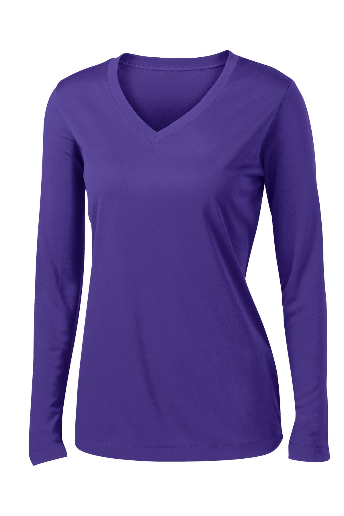 Ladies Long Sleeve V-Neck Performance T-shirt