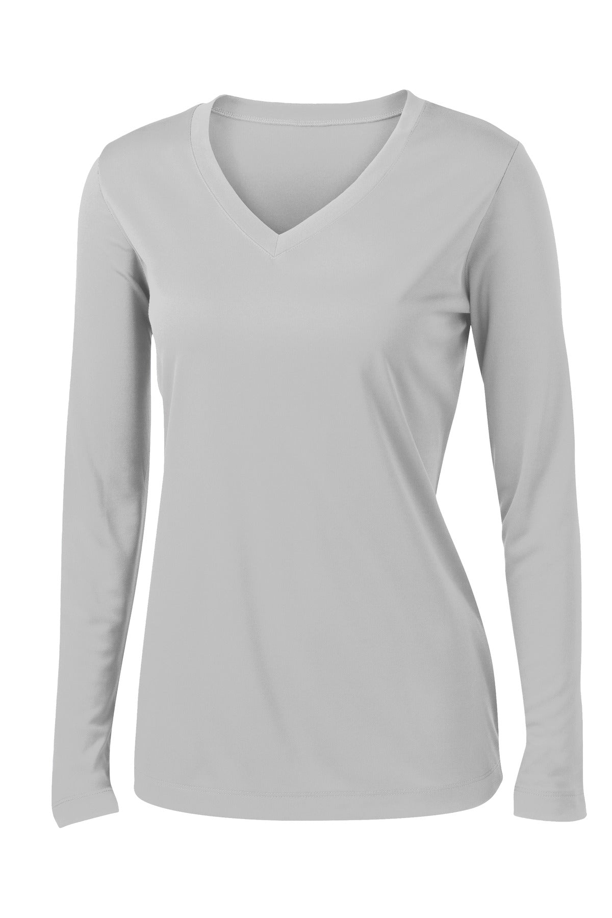 Ladies Long Sleeve V-Neck Performance T-shirt