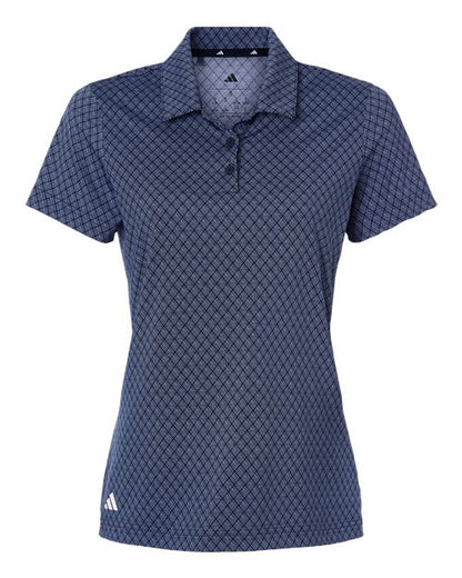 Ladies Adidas 4-Way Stretch Printed Polo