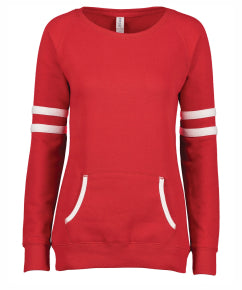 Ladies Varsity Crewneck Sweatshirt