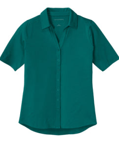 Ladies City Stretch Full Button Polo