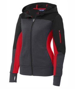 Ladies Sport-Tek Colorblock Full-Zip Hooded Jacket