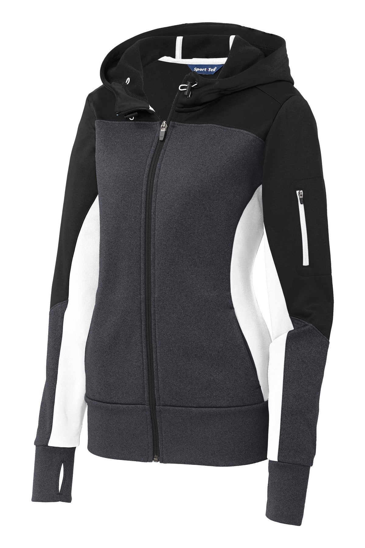 Ladies Sport-Tek Colorblock Full-Zip Hooded Jacket