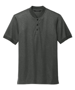 Stretch Pique 3 Button Henley